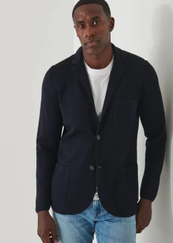 PATRICK ASSARAF Double-Face Half-Milano Stitch Sweater Jacket|Men Blazers