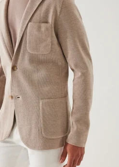 PATRICK ASSARAF Double-Face Half-Milano Stitch Sweater Jacket|Men Blazers