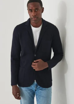 PATRICK ASSARAF Double-Face Half-Milano Stitch Sweater Jacket|Men Blazers
