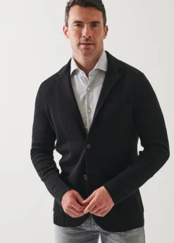 PATRICK ASSARAF Double-Face Half-Milano Stitch Sweater Jacket|Men Blazers