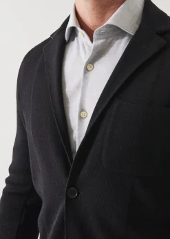 PATRICK ASSARAF Double-Face Half-Milano Stitch Sweater Jacket|Men Blazers
