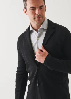 PATRICK ASSARAF Double-Face Half-Milano Stitch Sweater Jacket|Men Blazers