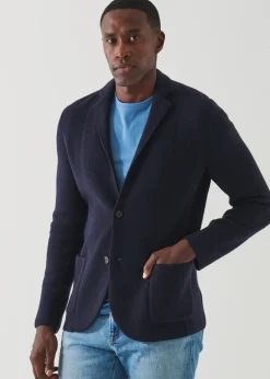 PATRICK ASSARAF Eco-Cashmere Sweater Jacket|Men Blazers