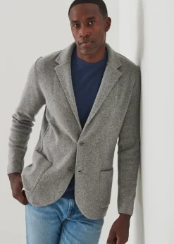 PATRICK ASSARAF Eco-Cashmere Sweater Jacket|Men Blazers