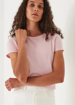 PATRICK ASSARAF Enzyme Wash Lightweight Pima Cotton T-Shirt|Women T-Shirts