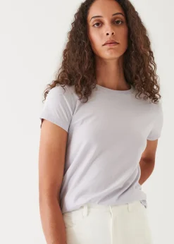 PATRICK ASSARAF Enzyme Wash Lightweight Pima Cotton T-Shirt|Women T-Shirts