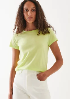PATRICK ASSARAF Enzyme Wash Lightweight Pima Cotton T-Shirt|Women T-Shirts