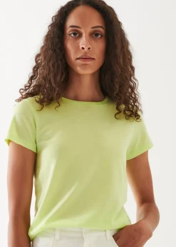 PATRICK ASSARAF Enzyme Wash Lightweight Pima Cotton T-Shirt|Women T-Shirts