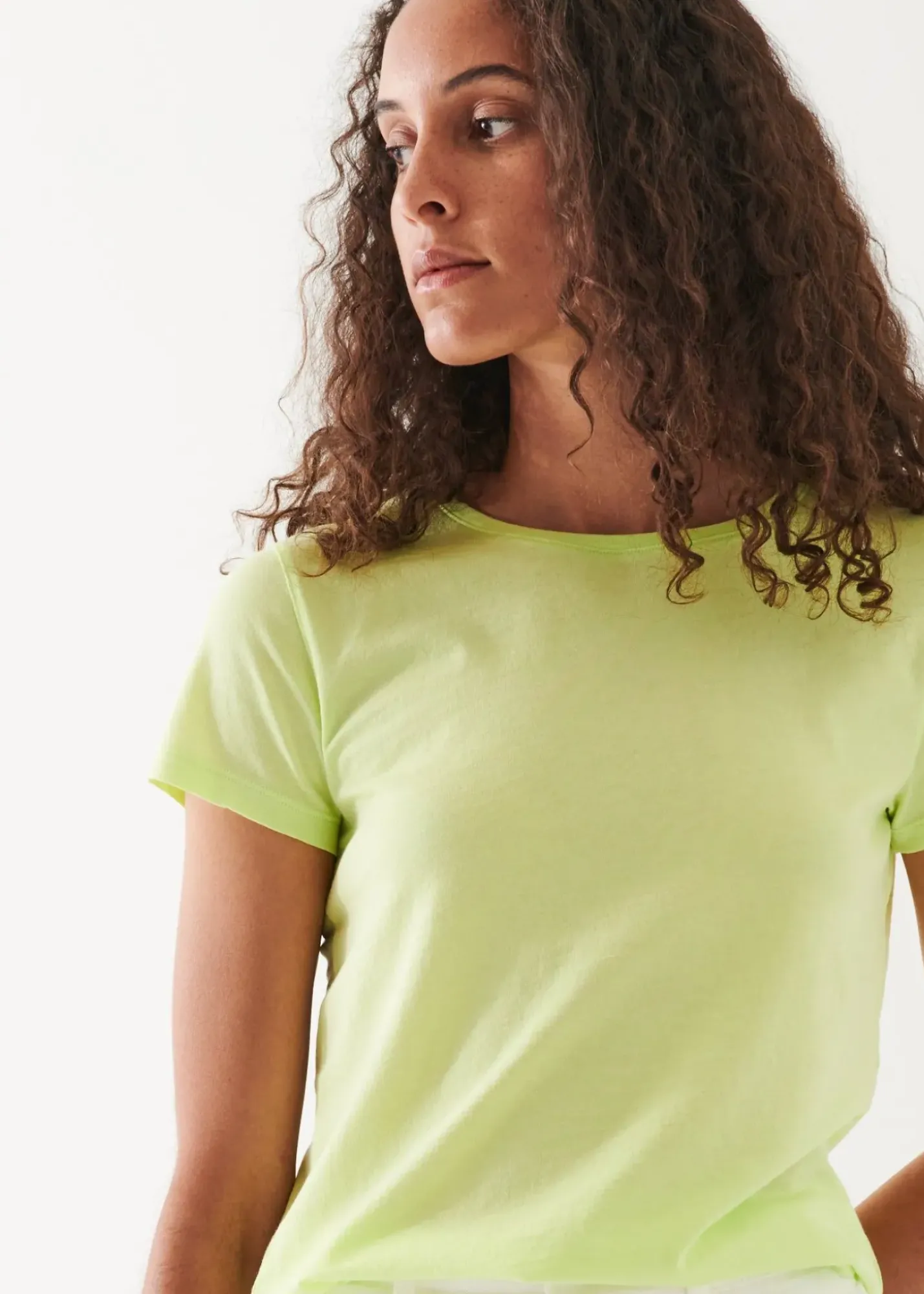 PATRICK ASSARAF Enzyme Wash Lightweight Pima Cotton T-Shirt|Women T-Shirts