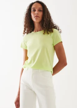 PATRICK ASSARAF Enzyme Wash Lightweight Pima Cotton T-Shirt|Women T-Shirts