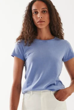 PATRICK ASSARAF Enzyme Wash Lightweight Pima Cotton T-Shirt|Women T-Shirts