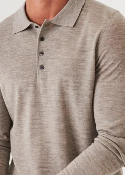 PATRICK ASSARAF Extra-Fine Merino Button Polo|Men Knitwear