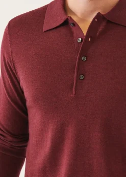PATRICK ASSARAF Extra-Fine Merino Button Polo|Men Knitwear
