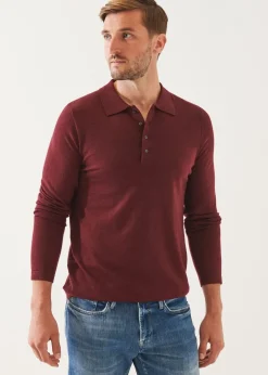 PATRICK ASSARAF Extra-Fine Merino Button Polo|Men Knitwear
