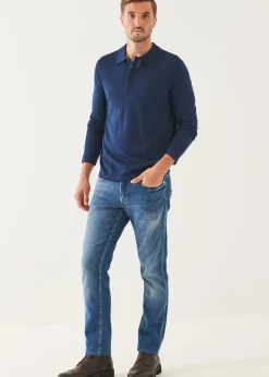 PATRICK ASSARAF Extra-Fine Merino Button Polo|Men Knitwear
