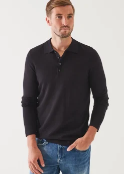PATRICK ASSARAF Extra-Fine Merino Button Polo|Men Knitwear