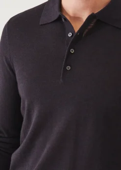 PATRICK ASSARAF Extra-Fine Merino Button Polo|Men Polos
