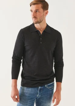 PATRICK ASSARAF Extra-Fine Merino Button Polo|Men Polos