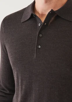 PATRICK ASSARAF Extra-Fine Merino Button Polo|Men Polos