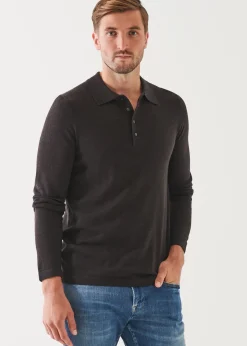 PATRICK ASSARAF Extra-Fine Merino Button Polo|Men Polos