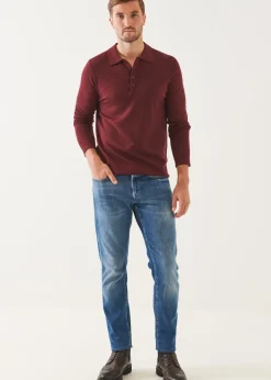 PATRICK ASSARAF Extra-Fine Merino Button Polo|Men Polos