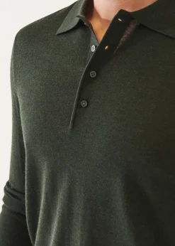 PATRICK ASSARAF Extra-Fine Merino Button Polo|Men Polos