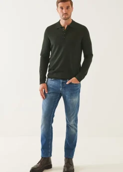 PATRICK ASSARAF Extra-Fine Merino Button Polo|Men Polos