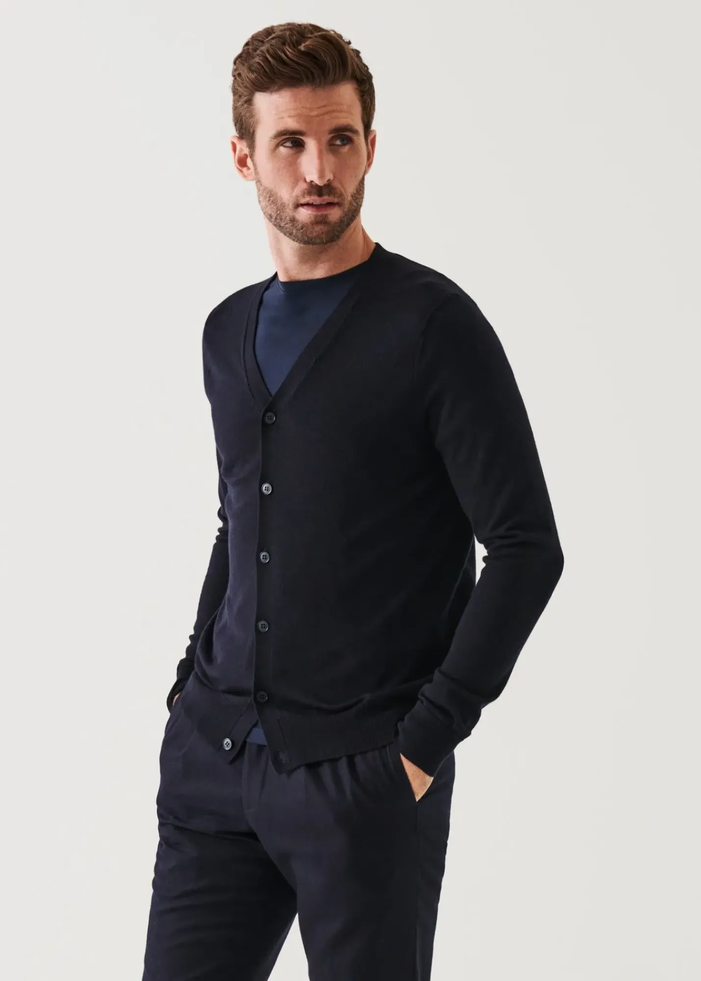 PATRICK ASSARAF Extra-Fine Merino Cardigan|Men Knitwear