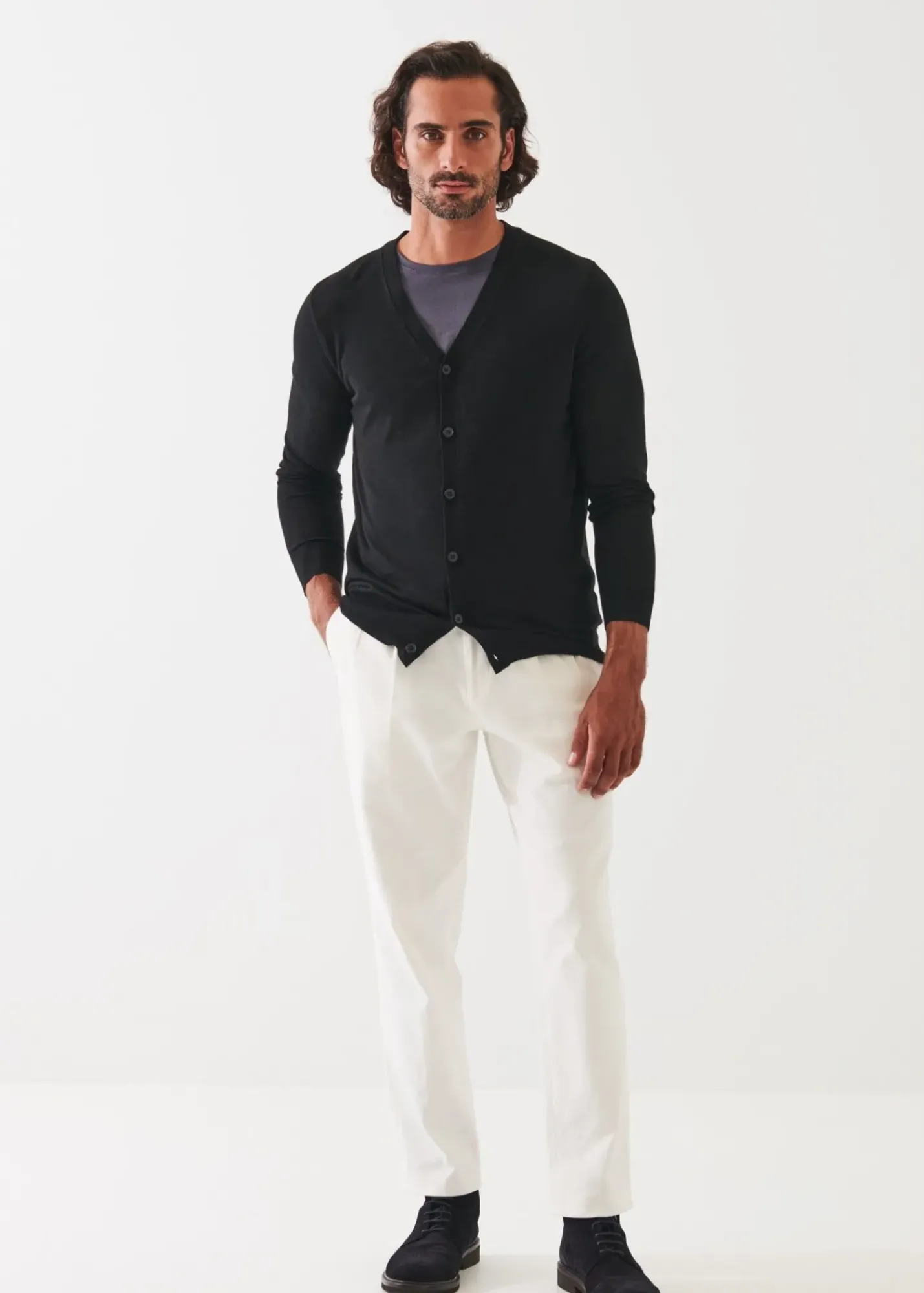 PATRICK ASSARAF Extra-Fine Merino Cardigan|Men Knitwear