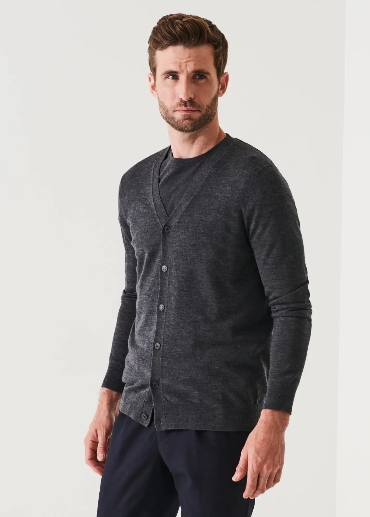 PATRICK ASSARAF Extra-Fine Merino Cardigan|Men Knitwear