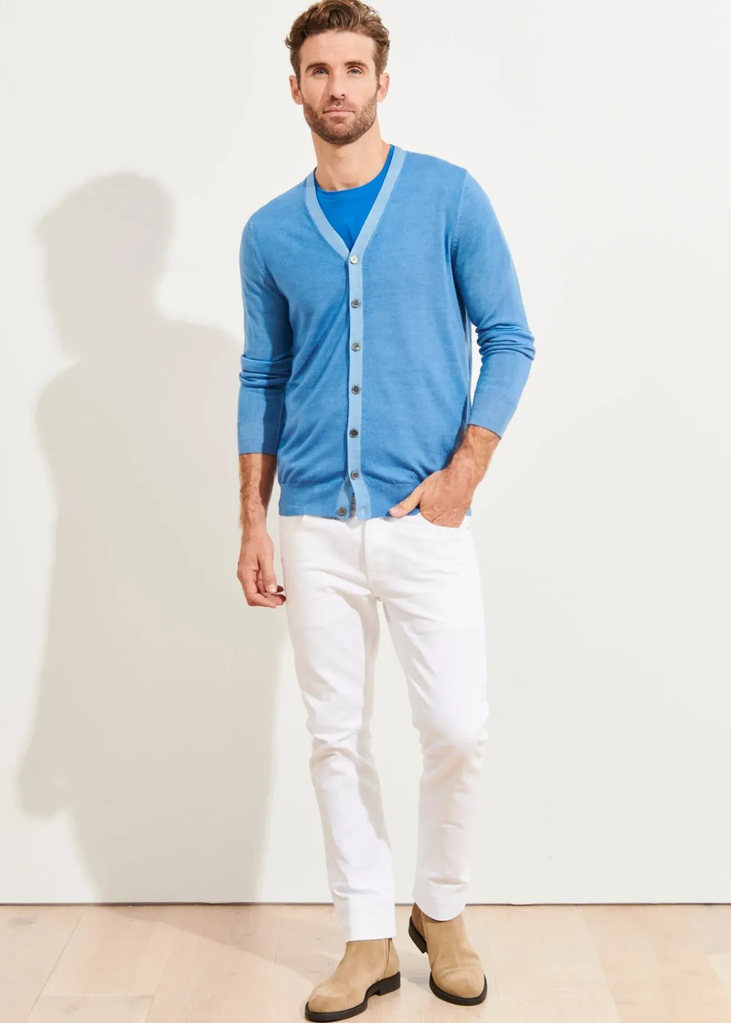 PATRICK ASSARAF Extra-Fine Merino Cardigan|Men Knitwear
