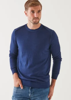 PATRICK ASSARAF Extra-Fine Merino Cold Dye Crewneck|Men Knitwear