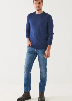 PATRICK ASSARAF Extra-Fine Merino Cold Dye Crewneck|Men Knitwear