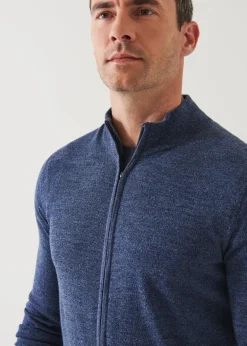 PATRICK ASSARAF Extra-Fine Merino Full Zip|Men Knitwear