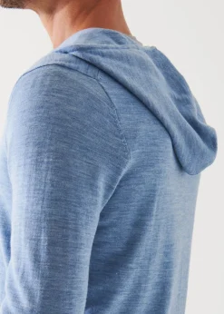 PATRICK ASSARAF Extra-Fine Merino Full Zip Hoodie|Men Knitwear