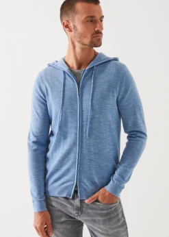 PATRICK ASSARAF Extra-Fine Merino Full Zip Hoodie|Men Knitwear
