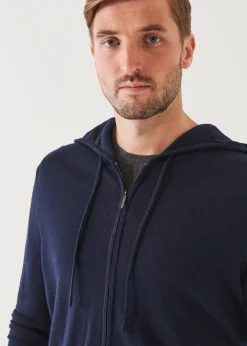PATRICK ASSARAF Extra-Fine Merino Full Zip Hoodie|Men Knitwear