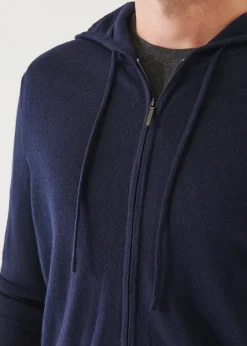 PATRICK ASSARAF Extra-Fine Merino Full Zip Hoodie|Men Knitwear