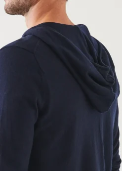 PATRICK ASSARAF Extra-Fine Merino Full Zip Hoodie|Men Knitwear