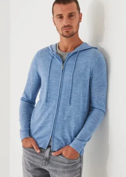 PATRICK ASSARAF Extra-Fine Merino Full Zip Hoodie|Men Knitwear