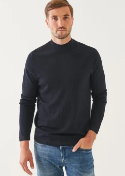 PATRICK ASSARAF Extra-Fine Merino Mock Neck|Men Knitwear