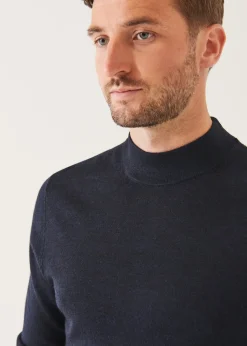 PATRICK ASSARAF Extra-Fine Merino Mock Neck|Men Knitwear