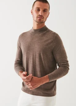 PATRICK ASSARAF Extra-Fine Merino Mock Neck|Men Knitwear