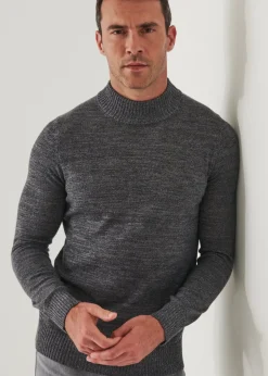PATRICK ASSARAF Extra-Fine Merino Mock Neck Sweater|Men Knitwear