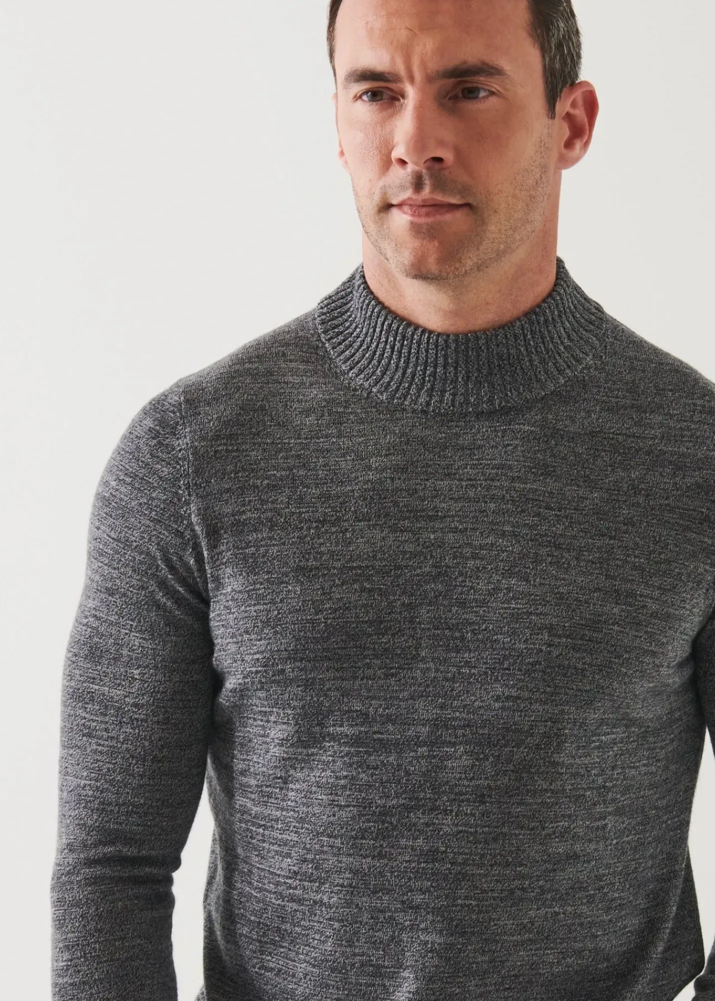 PATRICK ASSARAF Extra-Fine Merino Mock Neck Sweater|Men Knitwear