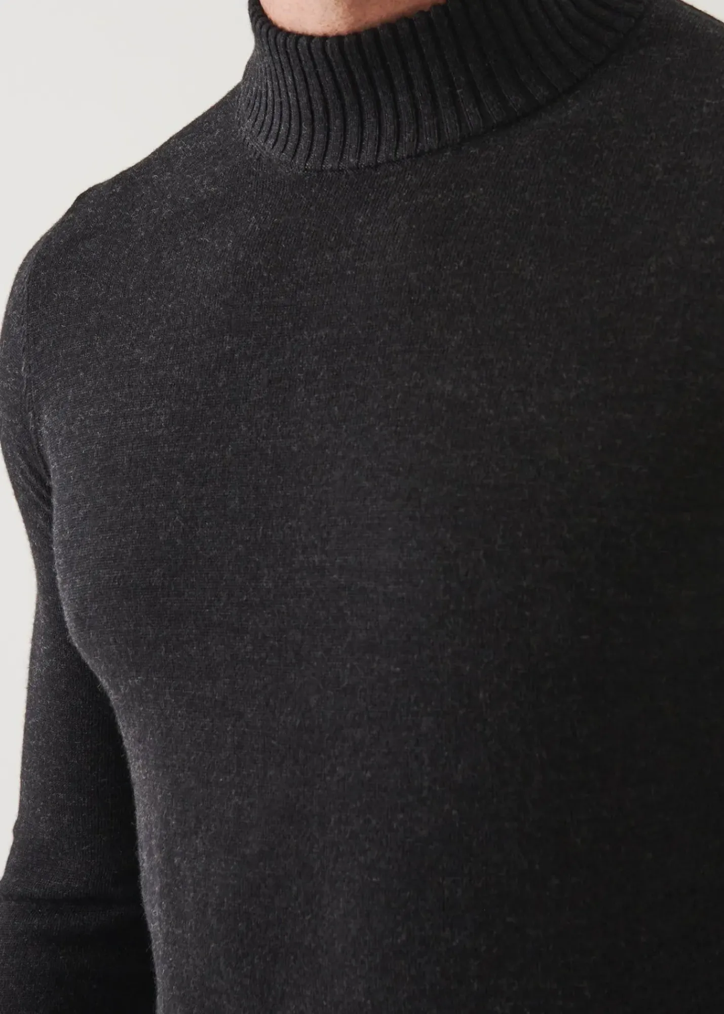 PATRICK ASSARAF Extra-Fine Merino Mock Neck Sweater|Men Knitwear