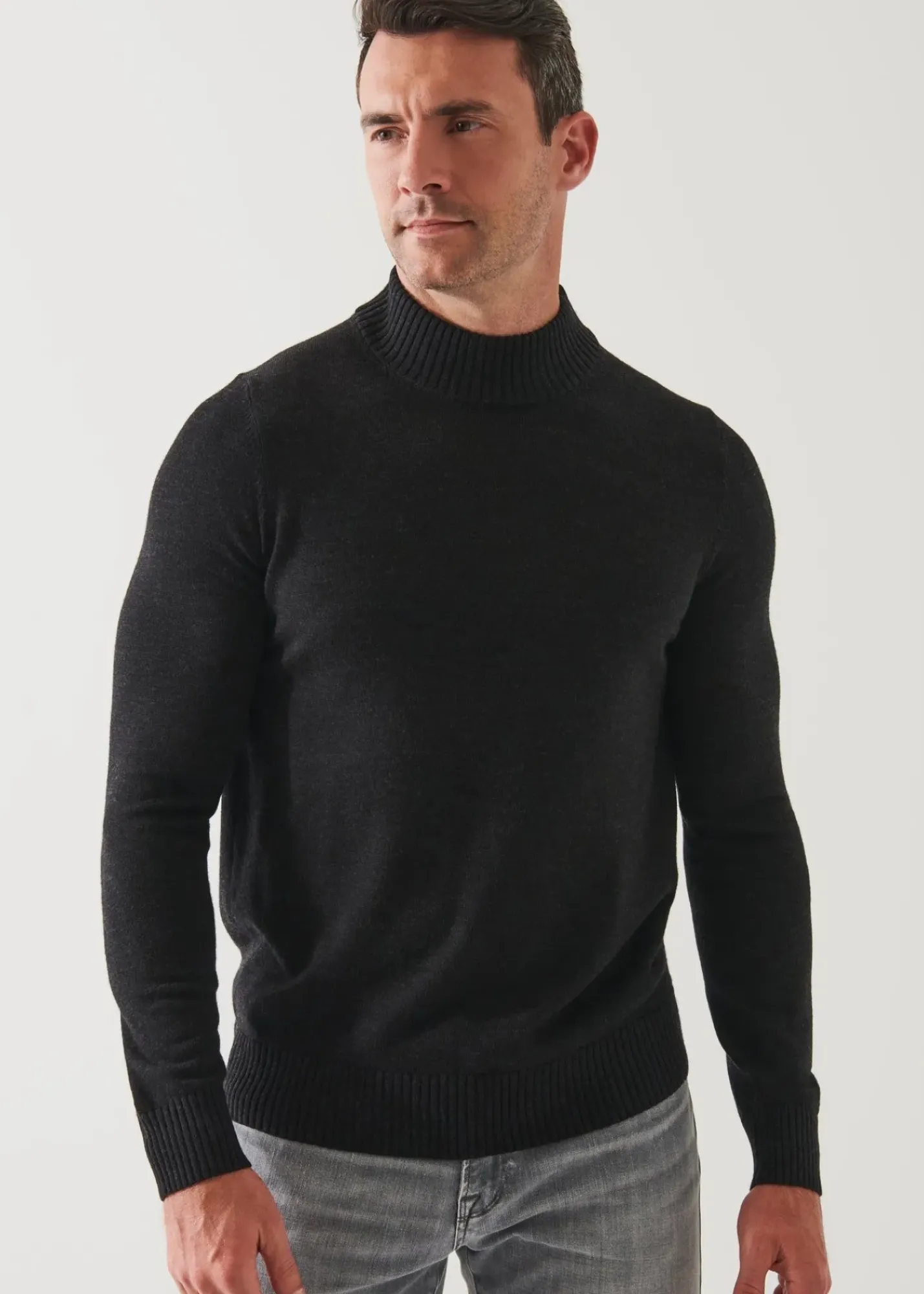 PATRICK ASSARAF Extra-Fine Merino Mock Neck Sweater|Men Knitwear