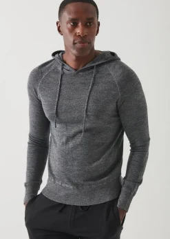 PATRICK ASSARAF Extra-Fine Merino Popover Hoodie|Men Knitwear