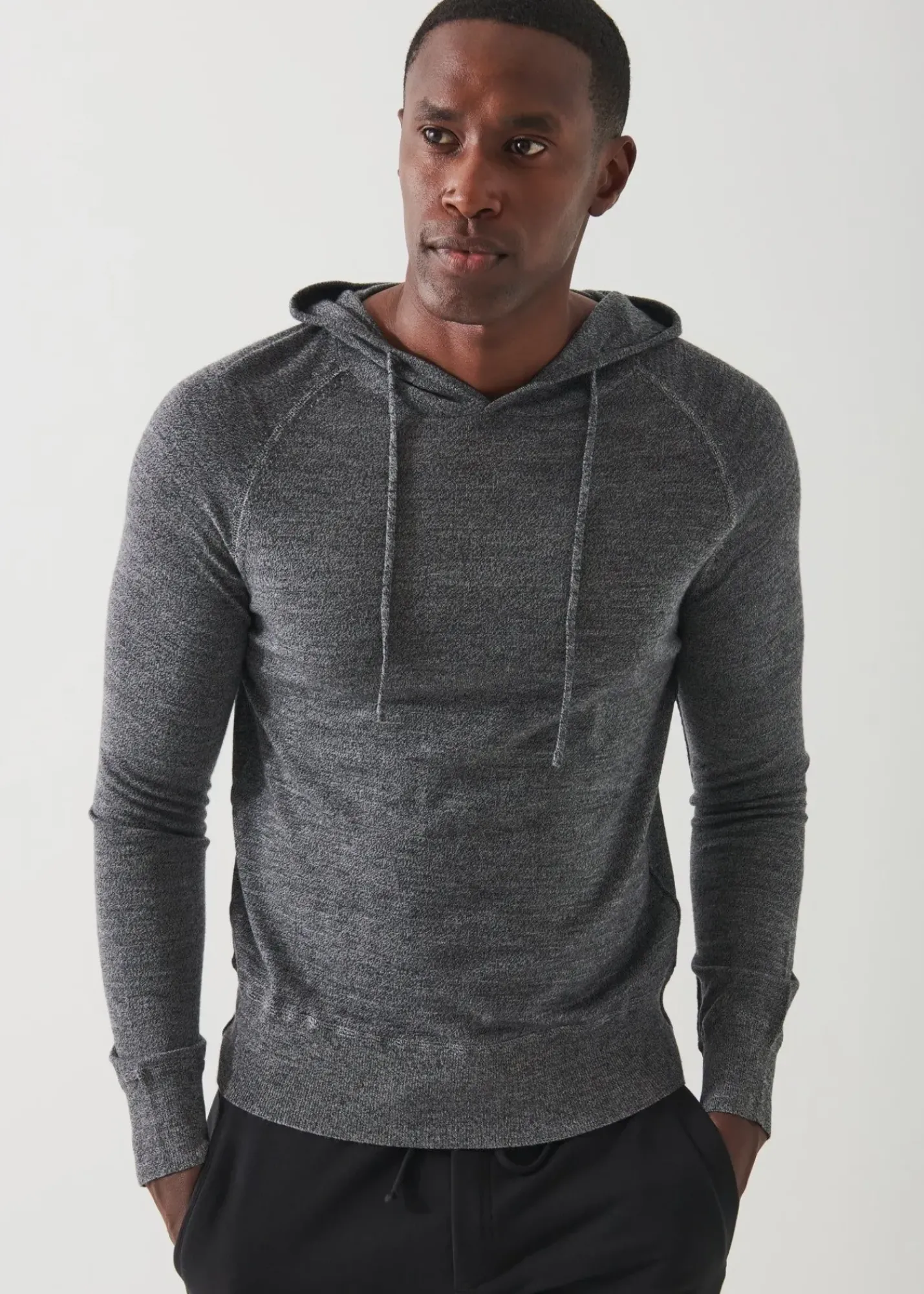 PATRICK ASSARAF Extra-Fine Merino Popover Hoodie|Men Knitwear