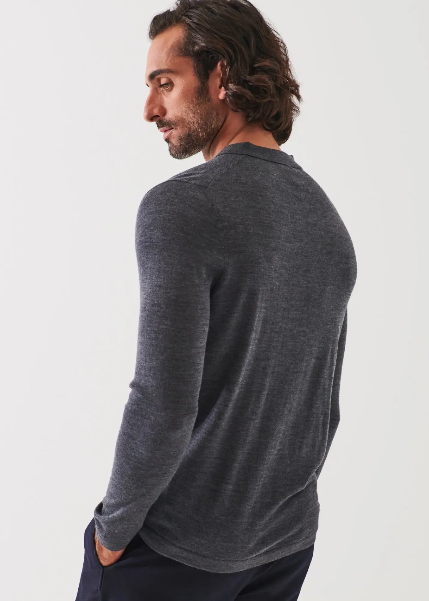 PATRICK ASSARAF Extra-Fine Merino Quarter Zip Polo|Men Knitwear
